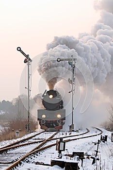 Old retro steam train
