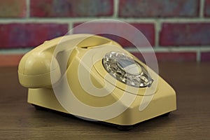 Old retro style rotary telephone