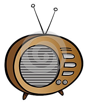 Old retro TV set