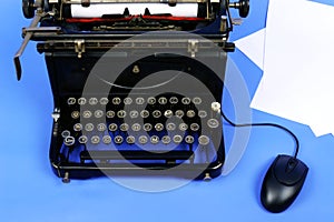 Old retro typewriter