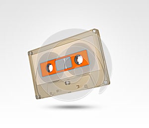 Old retro vintage Audio music cassette tape.