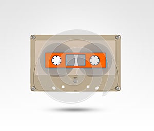 Old retro vintage Audio music cassette tape.