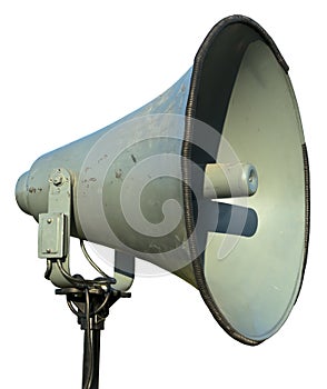 Old Retro Vintage Loudspeaker Isolated photo