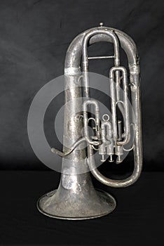 Old Retro Vintage Marching Band Tuba Musical Instrument