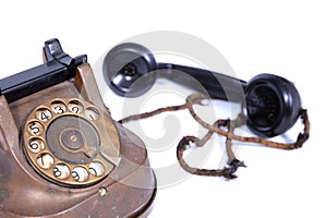Old retro vintage rotary phone