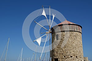 Old Rhodes windmills, Greece