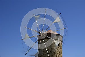 Old Rhodes windmills, Greece