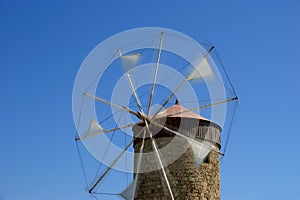 Old Rhodes windmills, Greece