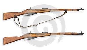 Old rifle isolated