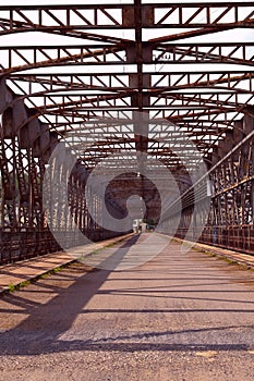 Old riveted steel bridge