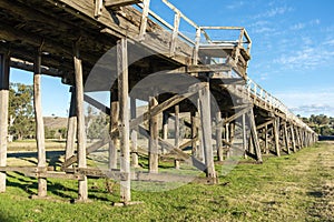 Old road bridge detail photo