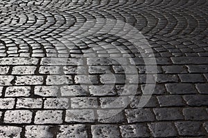 Old road cobblestone