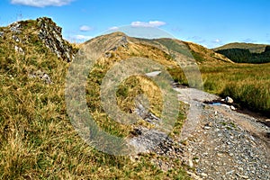 Old road that is part of the Syfydrin mountain biking trail. photo