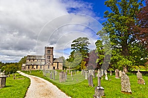 Old road to a church.