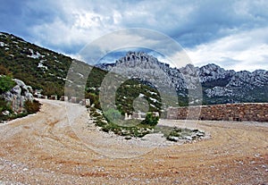 Old Road to Tulove Grede and over Velebit Mountain, Croatia Majstorska cesta - makadamska preko velebitskog prijevoja Mali Alan photo