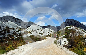 Old Road to Tulove Grede and over Velebit Mountain, Croatia Majstorska cesta - makadamska preko velebitskog prijevoja Mali Alan photo