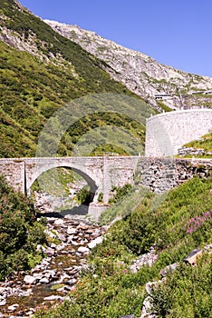 Old road which leads to St. Gotthard pass