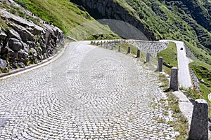 Old road which leads to St. Gotthard pass