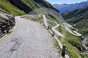 Old road which leads to St. Gotthard pass