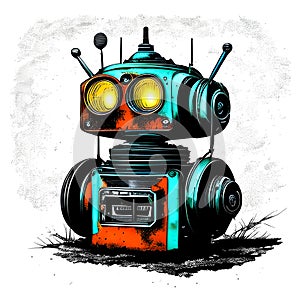 Old robot on the scrapheap
