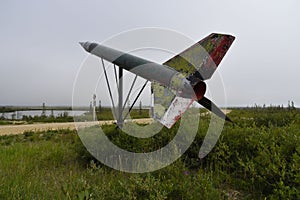 Old rocket near churchill, manitoba photo