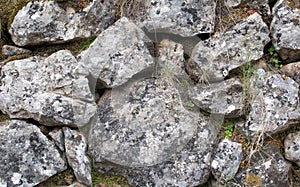 Old rocks in drystone wall