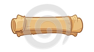 Old Rolled Up Parchment Scroll, vector design Generative AI
