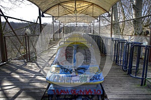 Old roller coaster in Spreepark Berlin