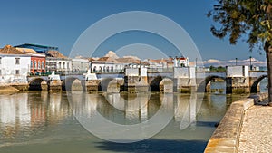 Old Roman Bridge, Tavira, Portugal. photo