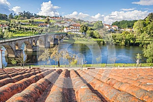 Old Roman bridge in Ponte da Barca