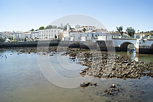 The old Roman bridge at the Portuguese town of Tavira.