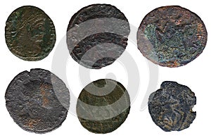 Old roman coins