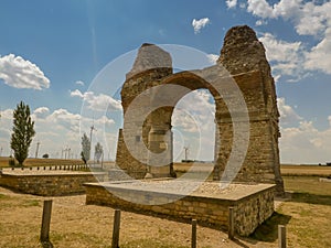 Old Roman Gate Heidentor at Carnuntum, Austria Europe