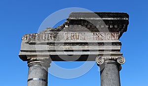 Roman arch of amphitheater in Catania - Sicilia photo