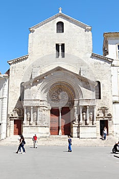 Old romanesque church of Saint Trophime, Arles, France