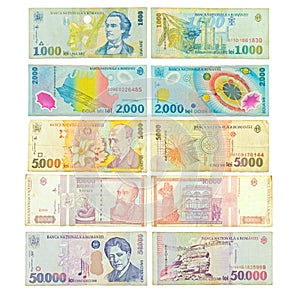 Old Romanian banknotes