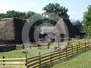 Old romanian village view