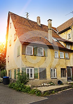 Old Romantic dilapidate house and garden style Idyllic places in Germany