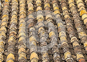 Old roof tile pattern