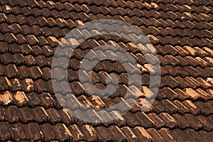 Old roof tile texture detail