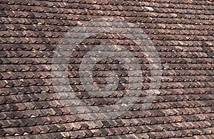 Old roof tiles background
