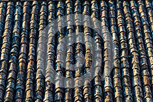 Old Roof Tiles - Tuscany Italy - Background