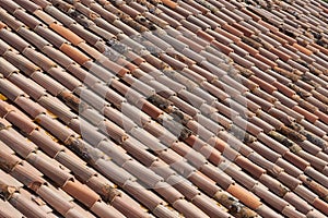 Old roofing tiles