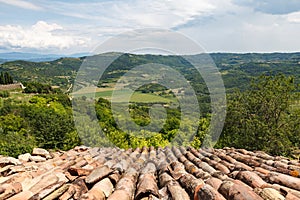 Old roofs in Motovun town