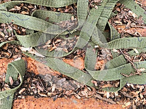 Old rope on rusty floor