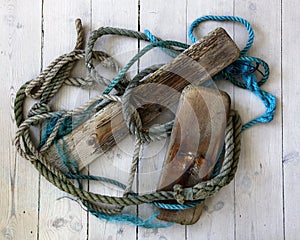 Old rope and wood