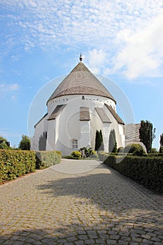 Old round church at Bornholm Denmark