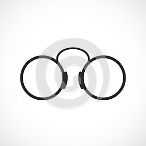 Old round eye glasses icon