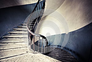 Old round spiral stairs