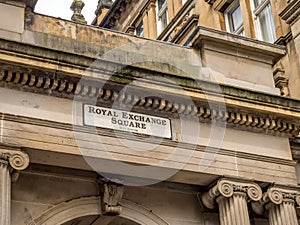 Old Royal Exchange Square sign photo